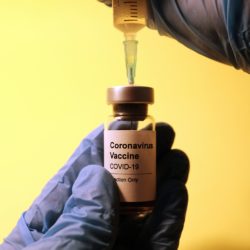 Covid 19 vaccine in a syringe