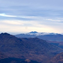 Views of Ben Nevis (the highest peak in Britain) from Ben Lomond mountain, Scotland